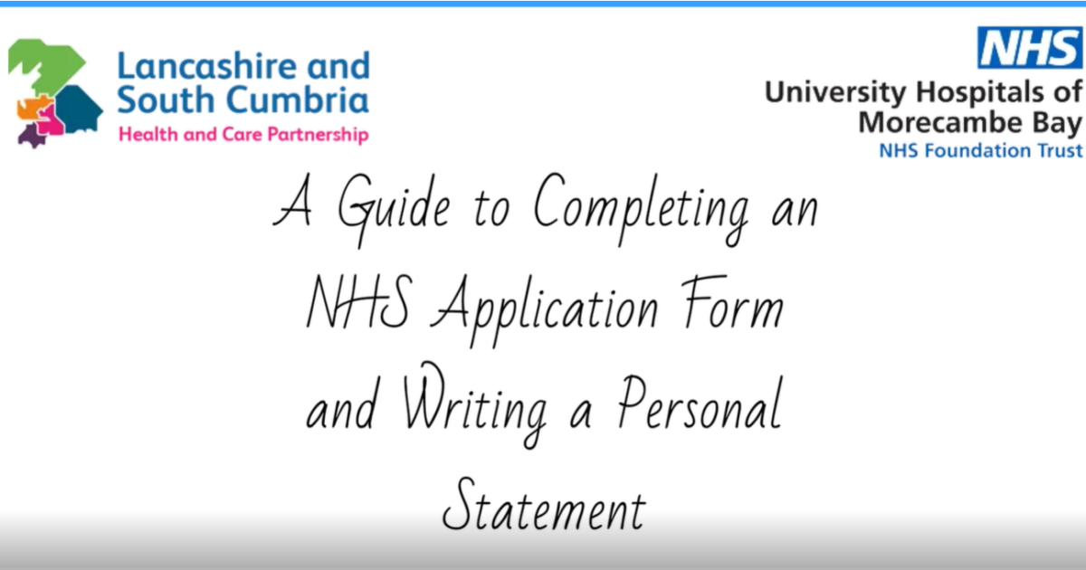 nhs consultant personal statement